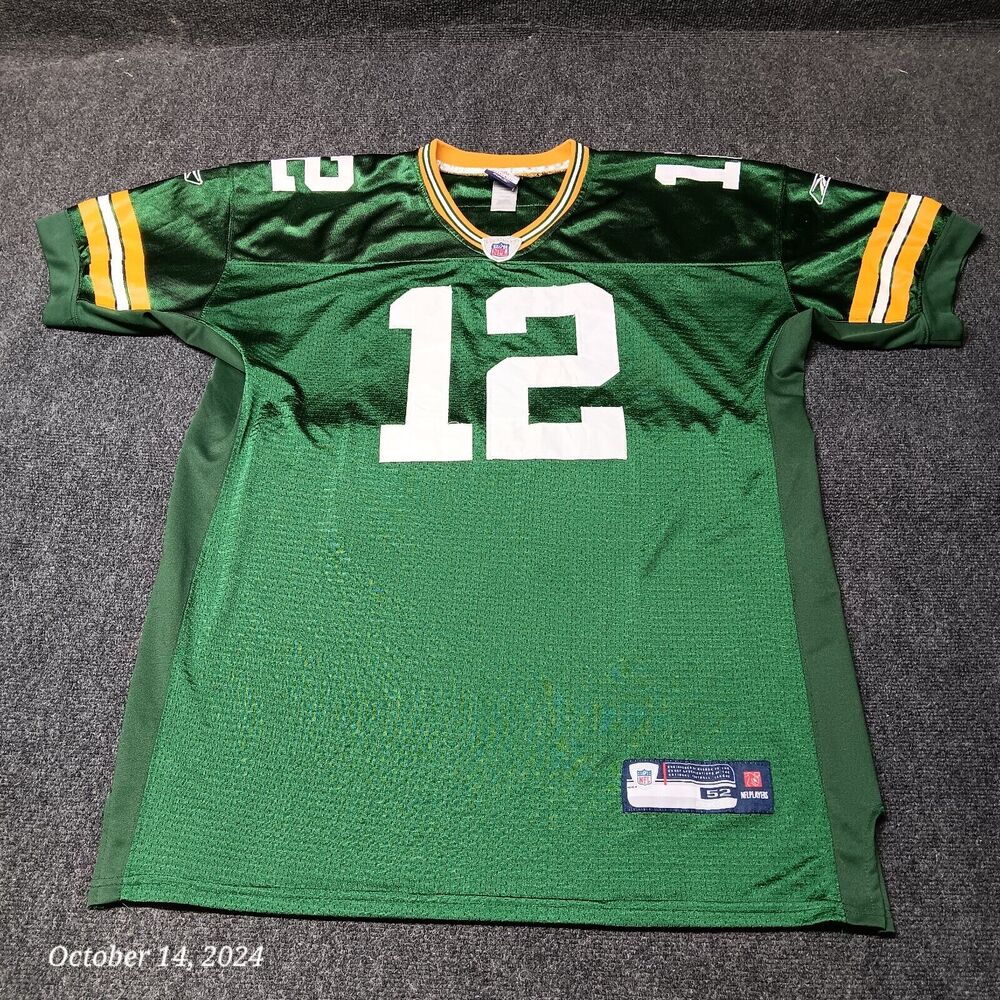 Aaron Rodgers Green Bay Packers #12‎ Sewn Stitched Jersey Adult 52
